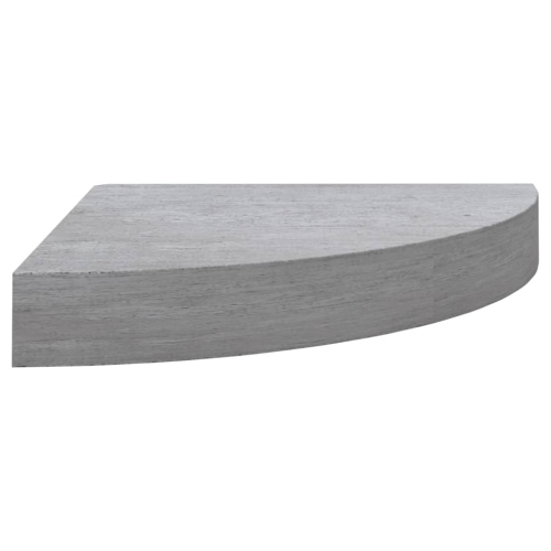 vidaXL Wall Corner Shelves 2 pcs Concrete Gray 9.8"x9.8"x1.4" MDF