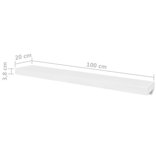 vidaXL Wall Shelves 4 pcs White 39.4"