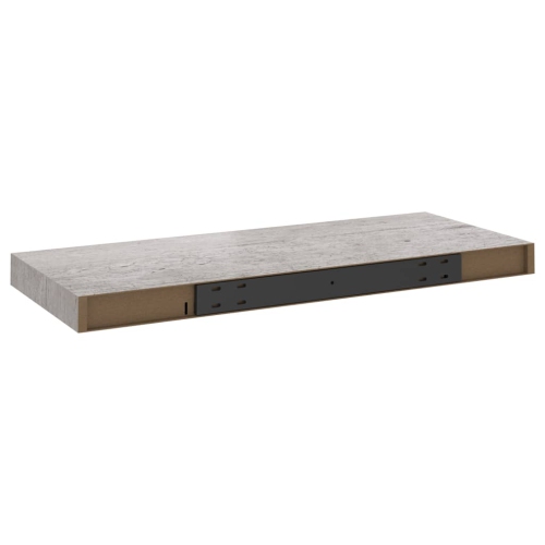 vidaXL Floating Wall Shelf Concrete Gray 23.6"x9.3"x1.5" MDF