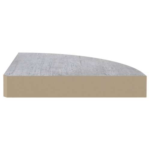vidaXL Wall Corner Shelf Concrete Gray 13.7"x13.7"x1.4" MDF
