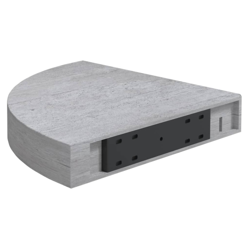vidaXL Wall Corner Shelf Concrete Gray 13.7"x13.7"x1.4" MDF