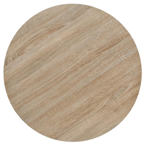 vidaXL Bistro Table MDF and Steel Round 23.6"x29.5" Oak Color