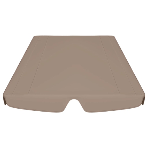 vidaXL Replacement Canopy for Garden Swing Taupe 74"/66.1"x43.3"/57.1"
