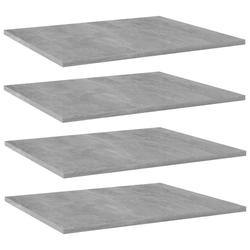 VIDAXL  Bookshelf Boards 4 PCs Concrete 23.6"x19.7"x0.6" Chipboard In Gray