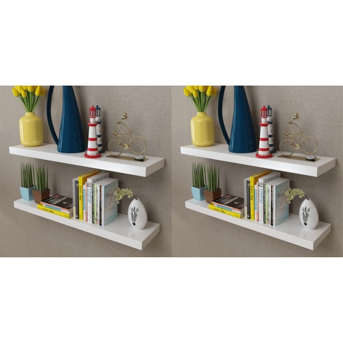 VIDAXL  Wall Shelves 4 PCs 31.5" In White