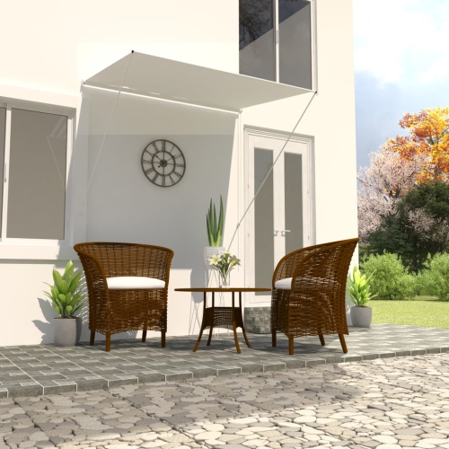 VIDAXL  Retractable Awning 59.1"x59.1" Cream
