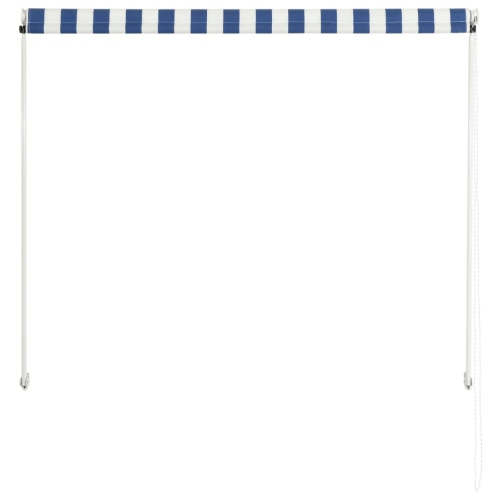 vidaXL Retractable Awning 59.1"x59.1" Blue and White