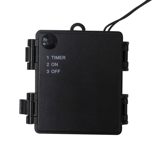 Pre-Lit LED Canadian Pine Artificial Christmas Wreath with Timer - 24-Inch, Multi Lights