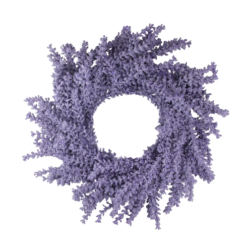NORTHLIGHT  16" Wisteria Flower Artificial Spring Wreath - Unlit In Purple