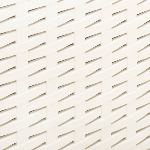 vidaXL Patio Table White 20.9"x20.9"x15.7" Plastic