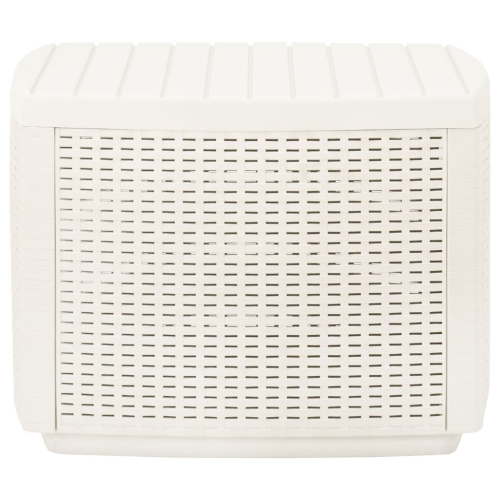 vidaXL Patio Table White 20.9"x20.9"x15.7" Plastic