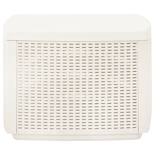 vidaXL Patio Table White 20.9"x20.9"x15.7" Plastic