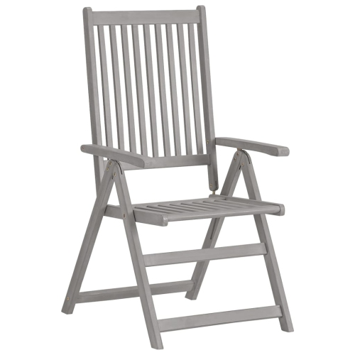 Chaises inclinables de patio VidaXL 6 pièces avec coussins en bois d’acacia massif