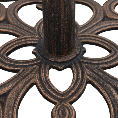 vidaXL Umbrella Base Bronze 26.5 lbs 19.3" Cast Iron