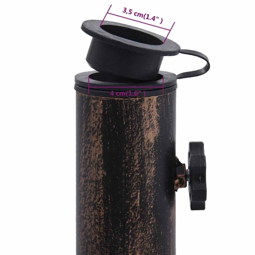 vidaXL Umbrella Base Bronze 26.5 lbs 19.3" Cast Iron