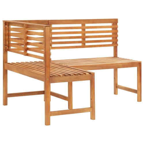 vidaXL Patio Corner Bench 55.1" Solid Acacia Wood