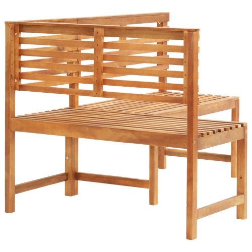 vidaXL Patio Corner Bench 55.1" Solid Acacia Wood