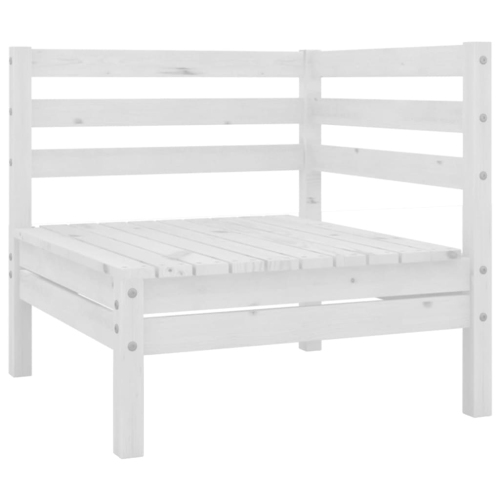 Ensemble patio de 4 pièces avec chaise longue de couleur blanc uni Vinewood XL