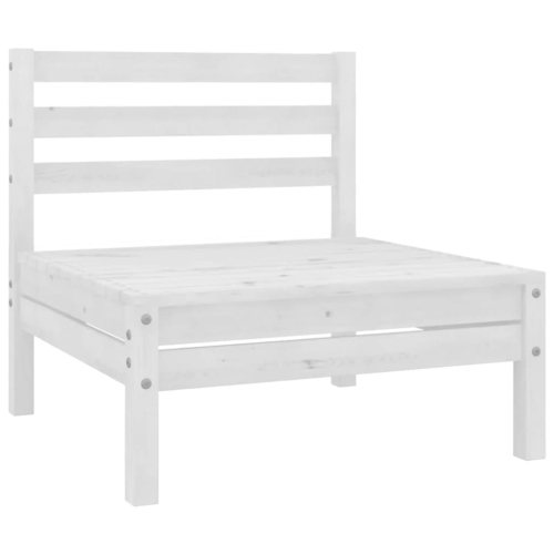 Ensemble patio de 4 pièces avec chaise longue de couleur blanc uni Vinewood XL