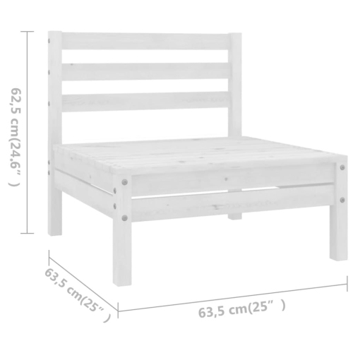 Ensemble patio de 4 pièces avec chaise longue de couleur blanc uni Vinewood XL
