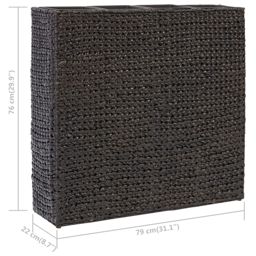 vidaXL Garden Raised Bed with 4 Pots Water Hyacinth Black