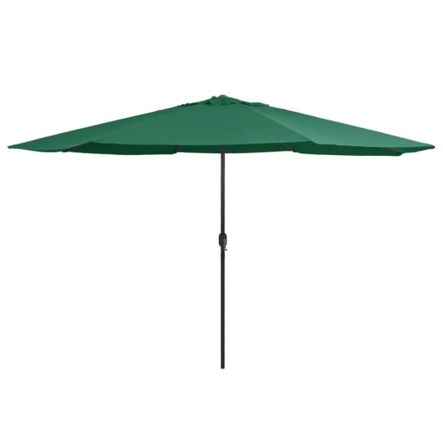 vidaXL Outdoor Parasol with Metal Pole 157.5" Green