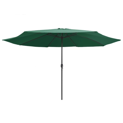 vidaXL Outdoor Parasol with Metal Pole 157.5" Green