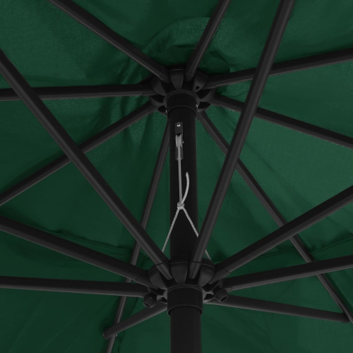 vidaXL Outdoor Parasol with Metal Pole 157.5" Green