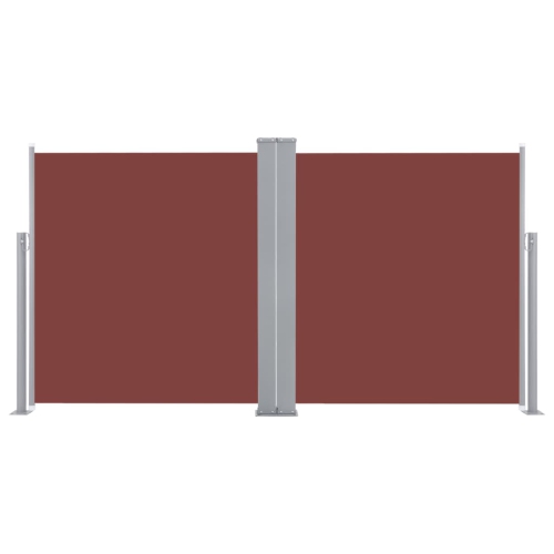 vidaXL Retractable Side Awning Brown 39.4"x236.2"