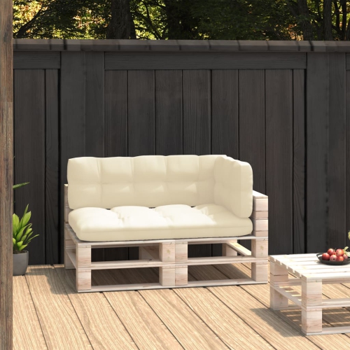 VIDAXL  Pallet Sofa Cushions 3 PCs Cream