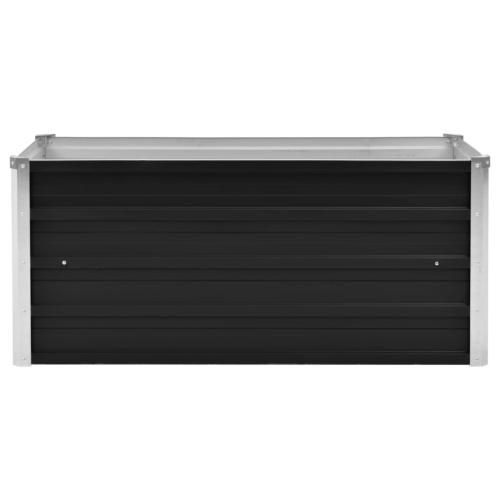 vidaXL Garden Raised Bed Anthracite 39.4"x15.7"x17.7" Galvanized Steel