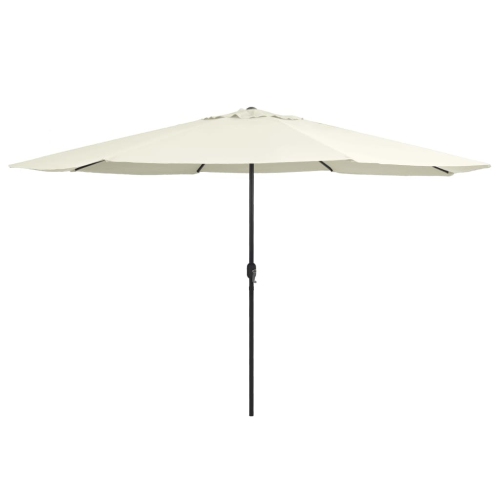 vidaXL Outdoor Parasol with Metal Pole 157.5" Sand White