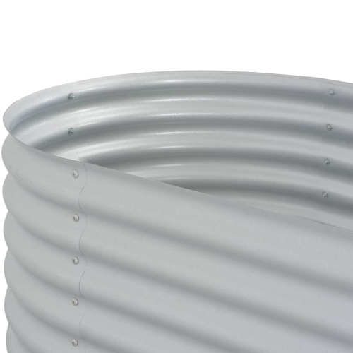 vidaXL Garden Raised Bed 94.5"x31.5"x17.3" Galvanised Steel Silver