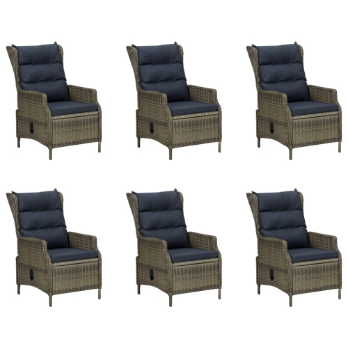 vidaXL 7 Piece Patio Dining Set Brown