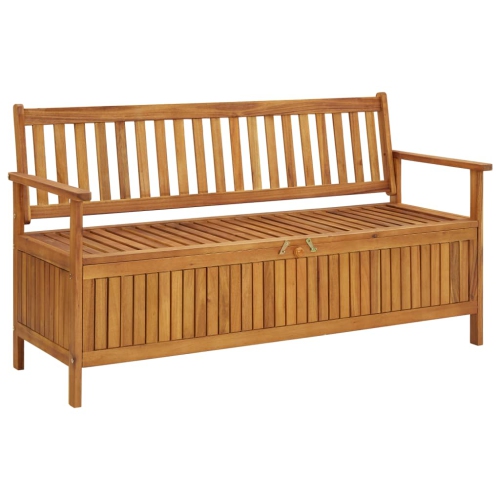 VIDAXL  Patio Storage Bench 58.3" Solid Acacia Wood