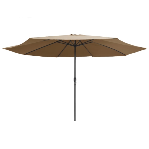 vidaXL Outdoor Parasol with Metal Pole 157.5" Taupe