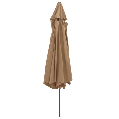 vidaXL Outdoor Parasol with Metal Pole 157.5" Taupe