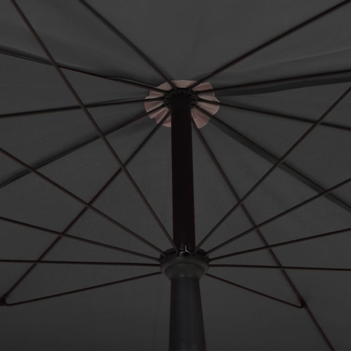 vidaXL Garden Parasol with Pole 78.7"x51.2" Anthracite