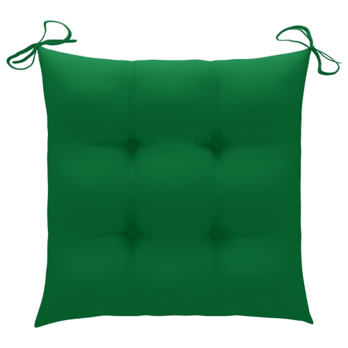 vidaXL Chair Cushions 2 pcs Green 15.7x15.7"x2.8" Fabric"