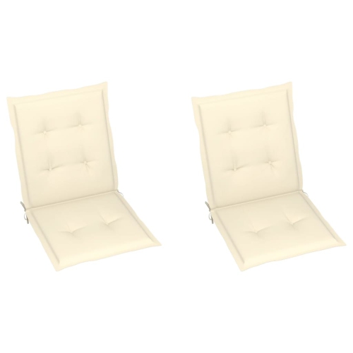 vidaXL Garden Chair Cushions 2 pcs Cream 39.4"x19.7"x1.2"