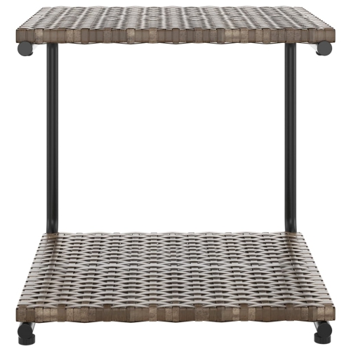 Lit de jardin pour 2 personnes VidaXL avec coussins en rotin brun