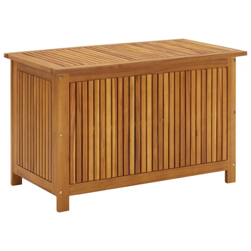 Boîte de rangement pour terrasse VidaXL en bois d’acacia massif de 35.4 x 19,7 x 2,8 po