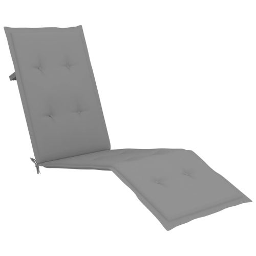 vidaXL Deck Chair Cushion Grayx19.7"x1.2"