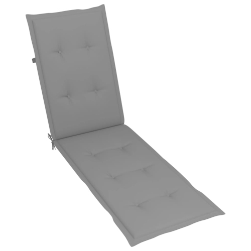vidaXL Deck Chair Cushion Grayx19.7"x1.2"