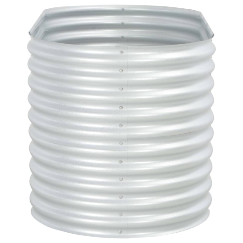 vidaXL Garden Raised Bed 62.9"x31.4"x31.8" galvanized Steel Silver