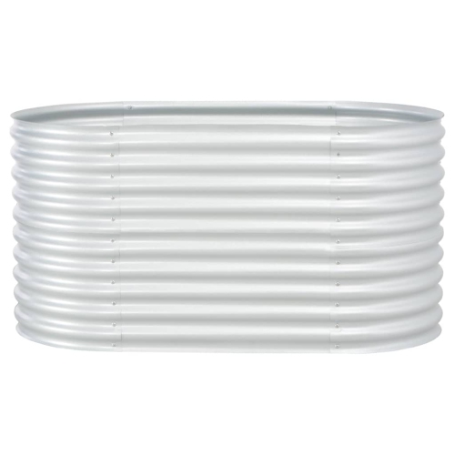 vidaXL Garden Raised Bed 62.9"x31.4"x31.8" galvanized Steel Silver