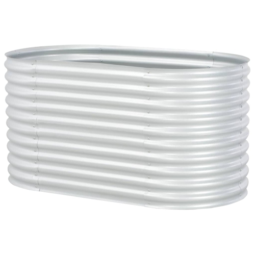vidaXL Garden Raised Bed 62.9"x31.4"x31.8" galvanized Steel Silver
