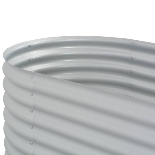 vidaXL Garden Raised Bed 62.9"x31.4"x31.8" galvanized Steel Silver