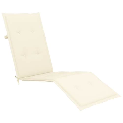 vidaXL Deck Chair Cushion Creamx19.7"x1.2"