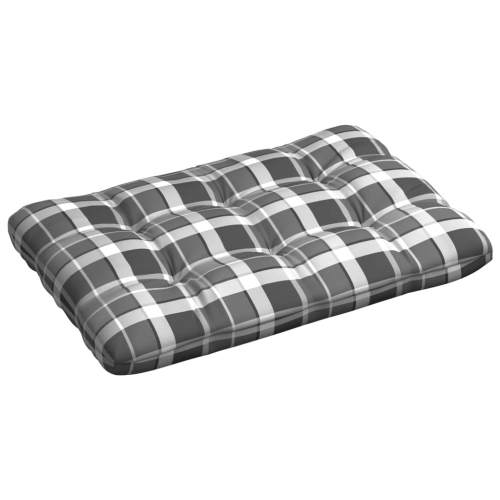 Coussin de palette VidaXL, motif damier gris, 47.2 x 31,5 x 3,9 po